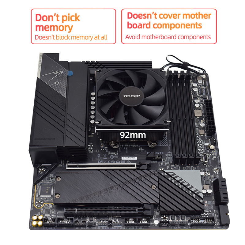 Teucer Tinggi 45Mm Pendingin C - Air Cooler Cpu ulasan dan harga